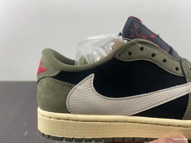 HYPE DM7866-002 OLIVE' JORDAN OG AIR 1 SP TRAVIS LOW 'BLACK X SCOTT 0325